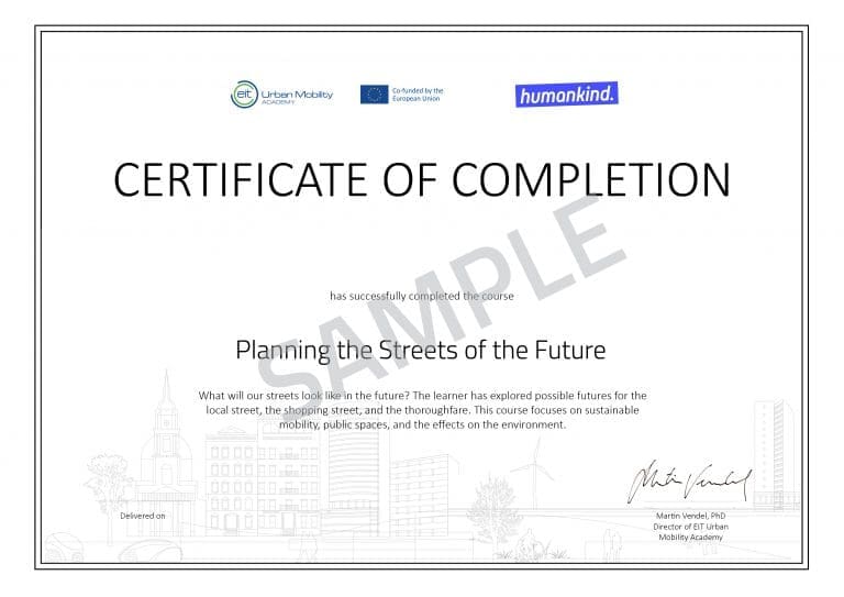 Planning the Streets of the Future Course | Urban Mobility Courses