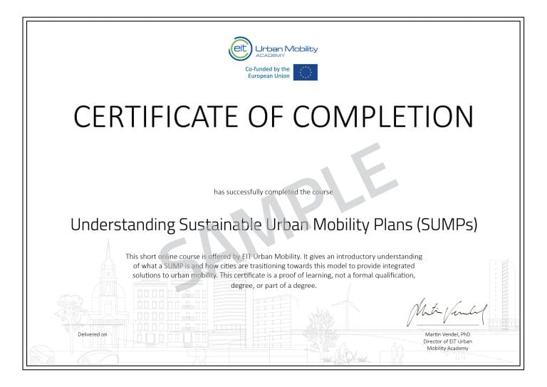 Sustainable Urban Mobility Plans (SUMPs) Course