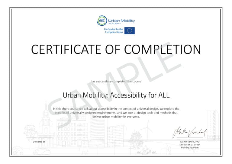 Urban Mobility: Accessibility for all Course | Urban Mobility Courses