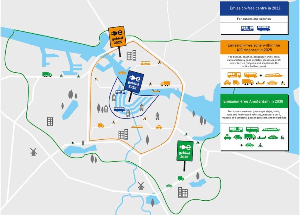 Map of Amsterdam and UVARs